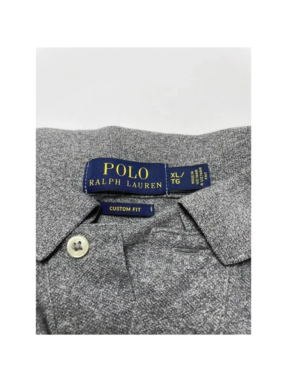 Gray Polo Ralph Lauren Men's T-Shirt Dress Top Size XL Red Horse Custom Fit Line